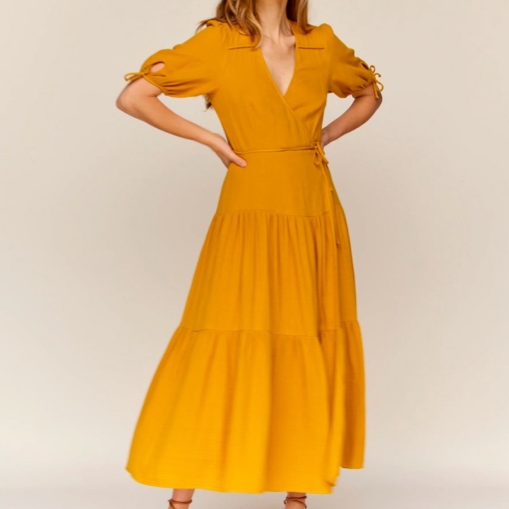 Christy Dawn Mustard Maxi Dress